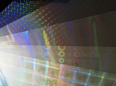 画像3: ホログラム透明蒸着フィルム （LF8） 980mm幅 ｘ 10m巻【 LF8（Ｒ）】