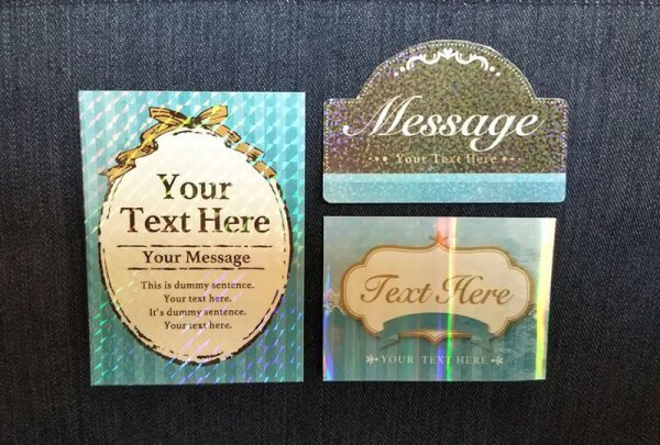 画像7: ホログラム透明蒸着フィルム【 LF8 】ラミネート用(A4サイズ 3枚セット) (7)