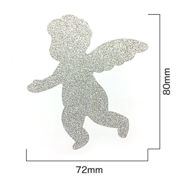 画像2: シンデレラグリッターシール【エンジェル】1枚 (2)