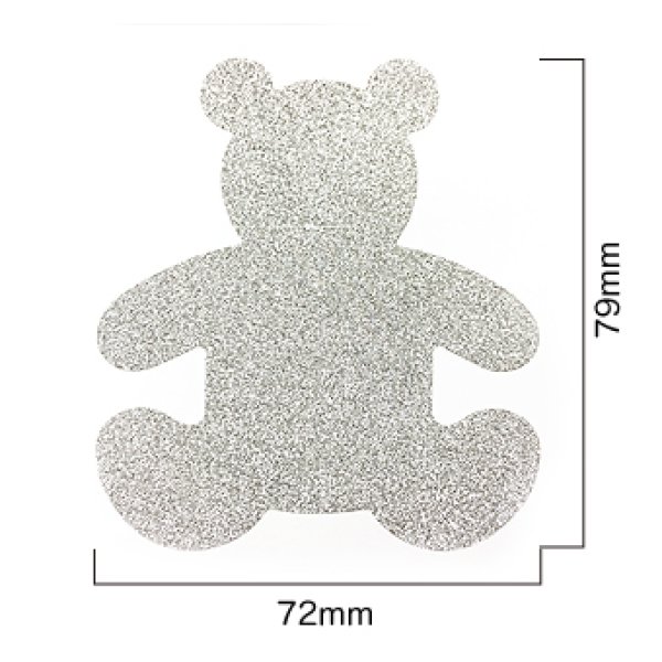 画像2: シンデレラグリッターシール【ベア】1枚 (2)