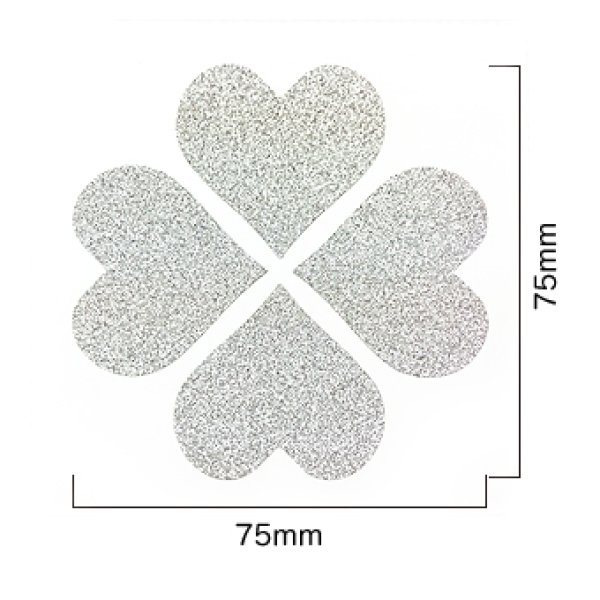 画像2: シンデレラグリッターシール【クローバー】1枚 (2)