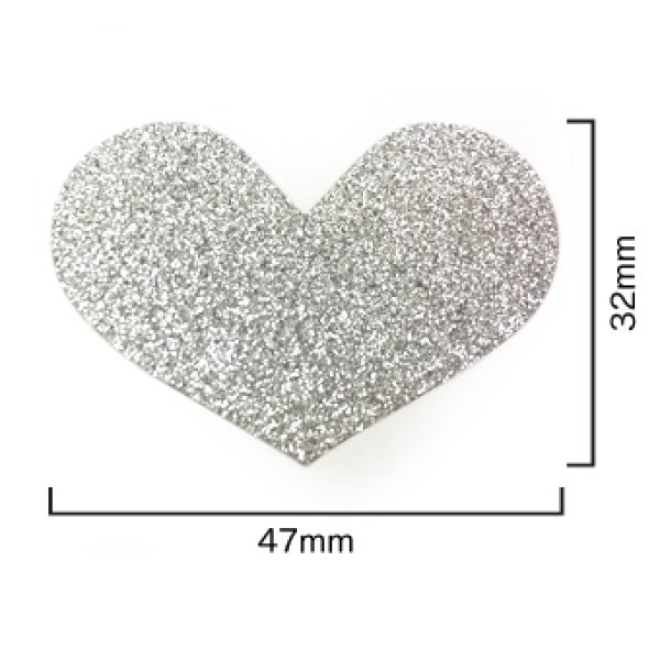 画像2: シンデレラグリッターシール【ハートS】10枚セット (2)